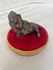 Antique Vintage Bronze Hindu Baby Ganesh Ganesha Sculpture Signed