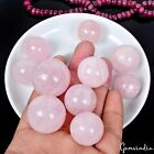 1100 Ct 10pc Wholesale Natural Polished Rose Quartz Mini Sphere Ball Healing Gem