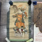 Japanese Old Woodblock Print Buddhist Art Bundle  Manjushri On Lion   Various