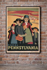 Rural Pennsylvania Dutch Country Vintage Wpa Poster Print 24x36