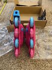 New In Box Besket Girls Adjustable Inline Hardboot Skates Rollerblades J9-j12