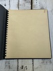 Vintage Black Leather Scrapbook Album Spiral Bound Blank Pages Scrapbook Nos Mcm
