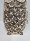 Vintage Ceramic Owl Candle Holder Lantern Large 10 Inch Crackle Antiqued Finish