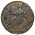 1787 Connecticut Copper  Draped Bust Left  Miller 32 2-x 1  Pcgs Xf40