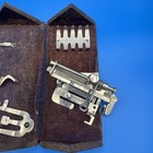 Antique 1889 Singer Sewing Machine Oak Wood Puzzle Box W attachments Read More