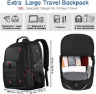 Extra Large Travel Backpack Tsa Backpack 17 3 Inch 50l Anti Theft 17 Inch