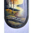 Fedoskino Traditional Russian Lacquer Miniature Painted Trinket Box  Signed