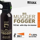 The Big Mugger Fogger Pepper Spray With Holster  35 Foot Ft Spray  Bmfg 9 2 Oz