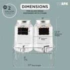 2 Pack Of Outdoor Glass Beverage Dispensers With Sturdy Metal Bases 2 Gallon