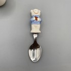 Vintage Ceramic Egg Cup Spoon Figural Teddy Bear Childrens Taiwan
