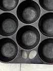 Vintage Wagner Ware Griswold 11 Cup Cast Iron Muffin Popover Pan Unmarked Nice