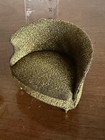 Handcrafted Vtg Lot 2 Set Mini Chairs Artisan   Dollhouse Shimmery Metal Legs