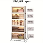 1-6pc-tier Extra Large Collapsible Storage Cabinet With Locking Doors