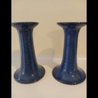 Pair Art Pottery Candleholders   Signed  Potts Jp 99   Studio Made