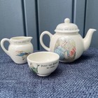 Wedgwood Peter Rabbit Teaset Teapot Lid Sugar Bowl Creamer Vintage Ships Free