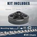 Go Kart Clutch 18 Tooth 3 4  Bore For  35 Chain  Compatible With Mini Bike And 