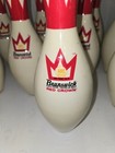 Vintage 1990 s Set Of 10 Brunswick Red Crown Bowling Pins  Never Used