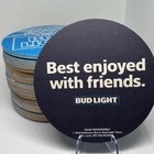 Bud Light Beer Coasters Stack Cardboard Bar Memorabilia Retro Man Cave Lot Of 56