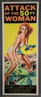  attack Of The 50 Foot Woman   1958 Insert 14  X 36  Reproduction Poster 