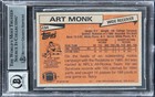 Art Monk  hof 08  Signed 1981 Topps  194 Rookie Card Auto 10  Bas Slabbed