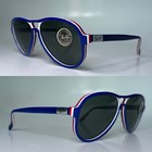 Vintage B l Rayban Usa G15 Nos Vagabond Blue White Red 70s Aviator Sunglasses