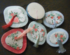 Vtg  Lot 6 Mini Paper Accordian Hanging Lanterns One  Japan Five  Hong Kong 