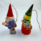 Vintage 1979 Unieboek Gnome Standing Pair Plastic Figures Miniature 3-1 2  Tall