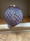 Antique Original Sca Glass Raised Quilt Lightning Rod Ball Copper Caps