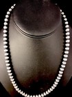 Native American 5mm Sterling Silver Beads Navajo 20  Hook   Eye Cone Necklace