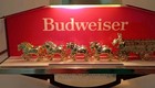 Vintage Budweiser Beer Lighted Sign Anheuser Busch King Clydesdales Wall Sconce