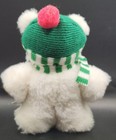 Vintage Dakin White Teddy Bear Stuffed Plush Christmas Winter Bearies 1984 6   