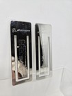 Lot Of 2 Vintage Boeing Leadership Center Employee Bookmarks 4 5  Chrome Metal