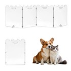 23 6  Baby Clear Acrylic Dog Gate Foldable Freestanding - Extra Wide  4 Panel