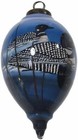 Loon Birds Hand Painted Inside Glass Ornament Inner Beauty Gift Box New
