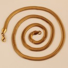 Gold Plated Snake Chain Necklace For Men   Women Smooth Flat Link Chain