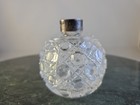 Antique Victorian Sterling Silver Stopper Cut Glass Perfume Bottle London 1893