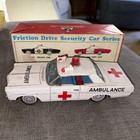 Bandai 8 Inch Tin Litho K303 Friction Chevrolet Impala Ambulance Car W Box
