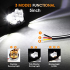 2pcs 5  Inch Round Led Work Lights Bar Amber Drl Pods Fog Lamp Offroad Driving