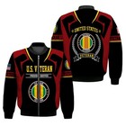 Us Vietnam Veteran Jackets For Men - Proudly Served Military Bomber Jacket