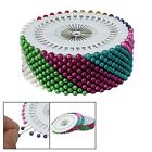 Decorative Round Pearl Straight Head Pins 1 5 Inch - 480 Pcs Multi-color