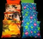 Tropical Palm Tree Flamingos Beach Paradise 8 Aca Regulation Cornhole Bags