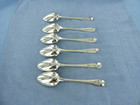 An Antique Set Of Six Sterling Silver Old English Dessert Spoons London 1793 