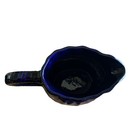 Vintage Seagram s Crown Royal Cobalt Blue Ceramic Pitcher With Gold Accents