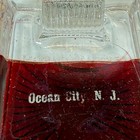 Ocean City Nj New Jersey  Ruby Red Flash Souvenir Glass Trinket Antique