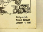 Dresser Marion Power Shovel 25 Year Club 1987 Banquet Booklet