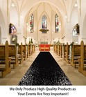 Wedding Carpet Aisle Runner Black 15ft Glitter Sequin Aisle-runner 36inchx15f   