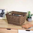 Better Homes   Gardens Large Poly Rattan Decorative Storage Basket With Handles
