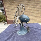 Westinghouse Blue Metal Table Fan 4-blade Vintage Electric Round Rotary Knob
