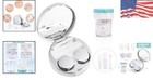 Elegant Portable Contact Lens Travel Kit With Mirror   Cleaning Tools - Silver