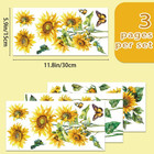 3 Sheet Sunflower Rub On Transfers For Crafts 6x12 Total Flower Furniture Rub On